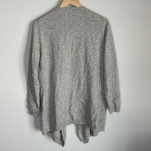 Woolovers Women's Gray Cashmere & Wool Open Front Cardigan Sweater Size Small - Picture 2 of 5